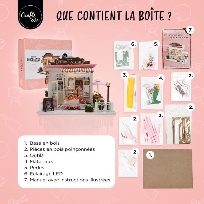 Kit de Construction de Maison Miniature Medium - Chocolatier