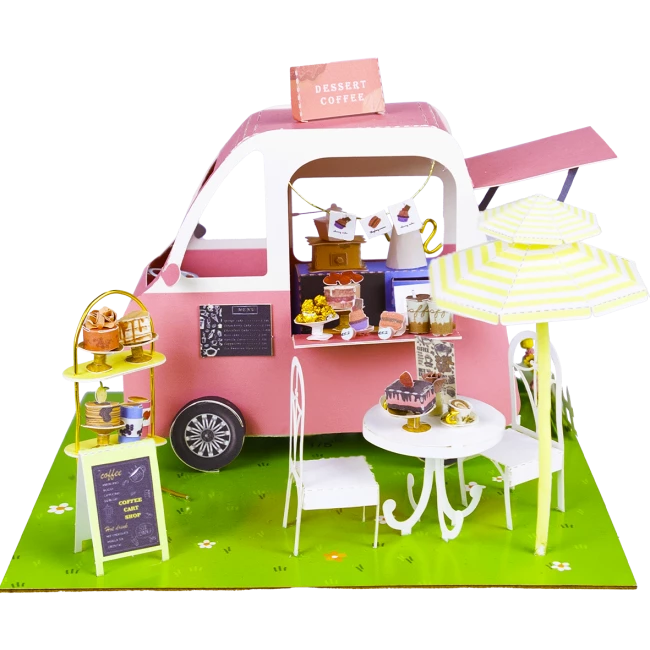 Miniatuur Bouwpakket Papier - Dessertwagen