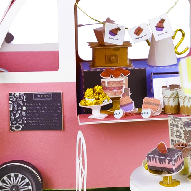 Kit de Construction de Miniature en papier - Camion de Desserts