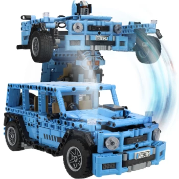 Bouwstenen Set Robot Auto - Blauw