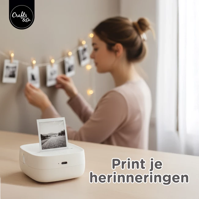 Mini Pocket Printer - Met 13 Rollen en 6 Stiften