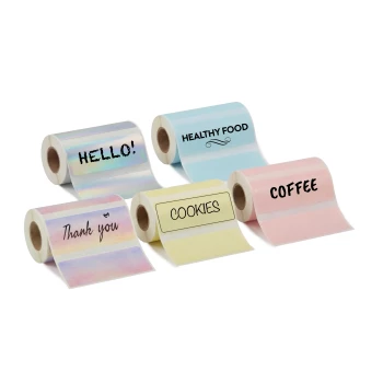 Nachfüllpackungen für den Mini Pocket Printer - Farbige Etiketten – 5 Rollen