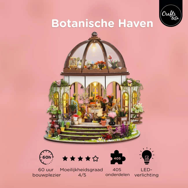 Miniatuurhuis Bouwpakket Medium - Botanical Haven
