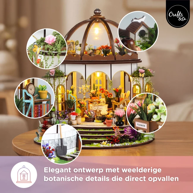 Miniatuurhuis Bouwpakket Medium - Botanical Haven