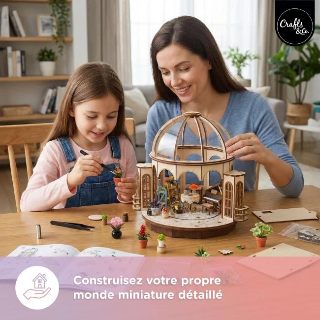 Kit de Construction de Maison Miniature Medium - Havre Botanique