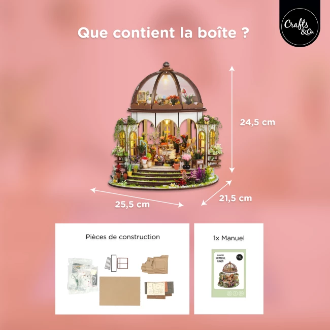 Kit de Construction de Maison Miniature Medium - Havre Botanique