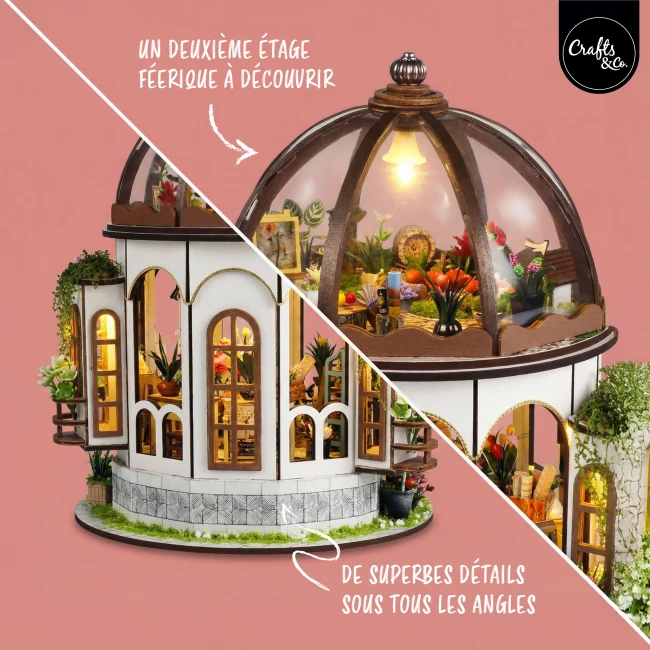 Kit de Construction de Maison Miniature Medium - Havre Botanique