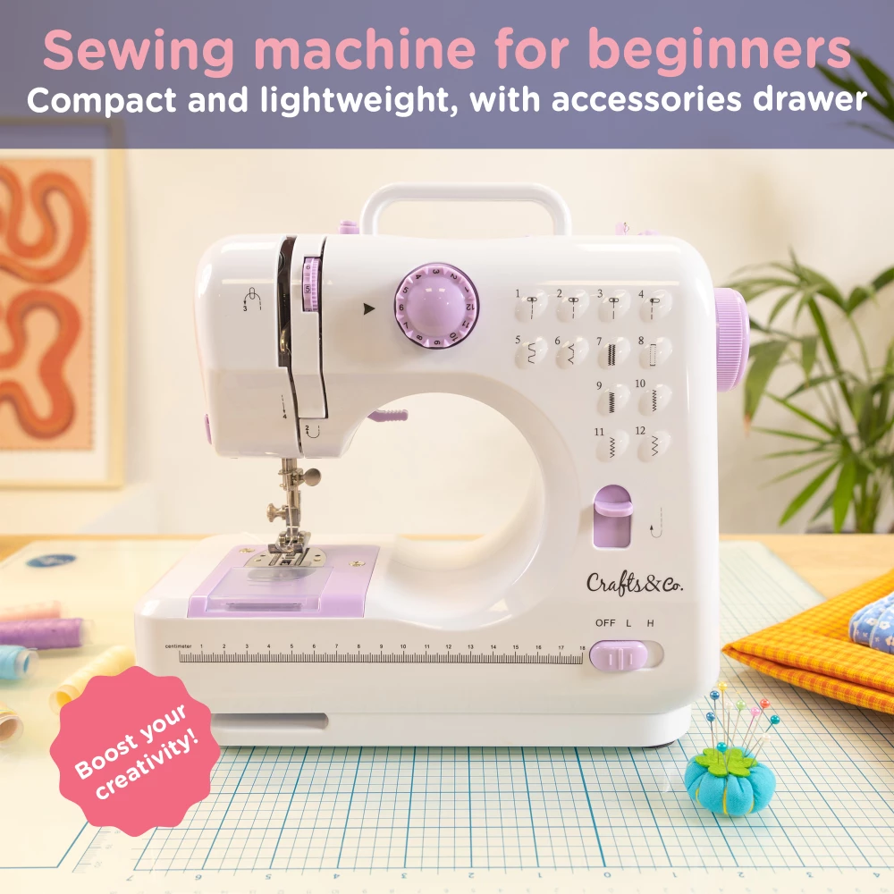 Sewing Machine for Beginners - 12 built-in stitches - 3