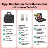 Nähmaschine für Einsteiger - 12 eingebaute Stiche - 16